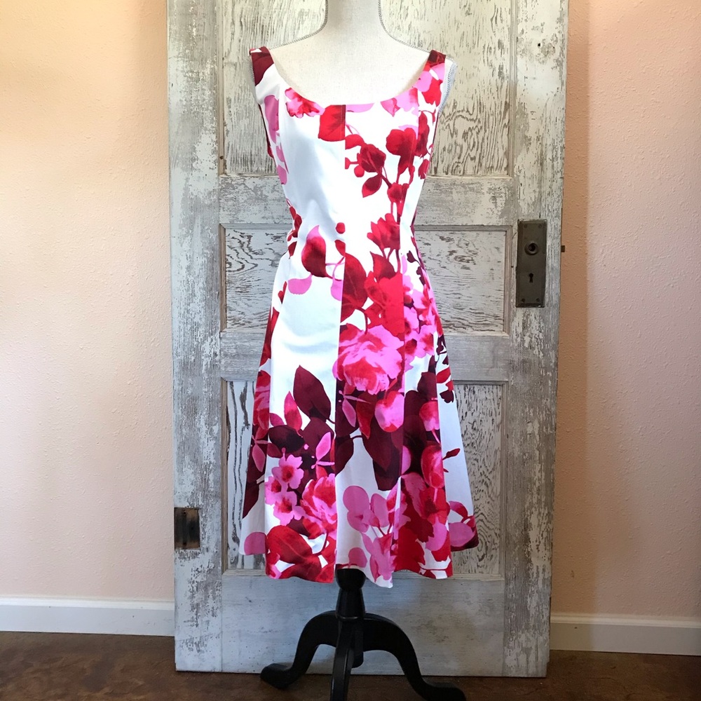 Nine West Floral Print Dress Sz: 14